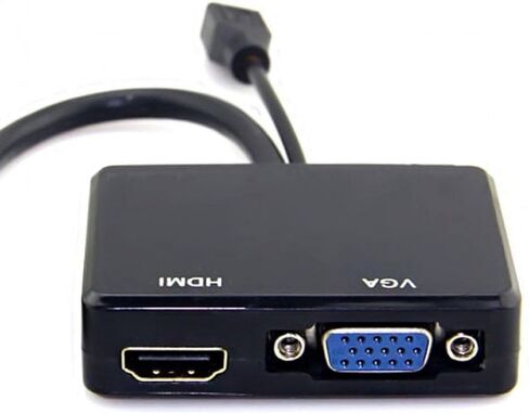 Smooth HDMI to VGA Cable 1080P Full HD - Black in Saudi Arabia
