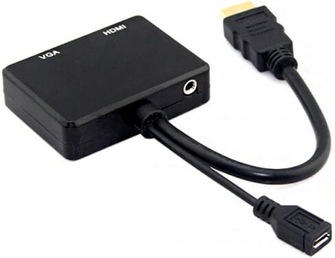Smooth HDMI to VGA Cable 1080P Full HD - Black in Saudi Arabia