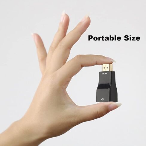 Sleek HDMI to VGA Adapter 1080P Full HD for Raspberry Pi - Black in Saudi Arabia