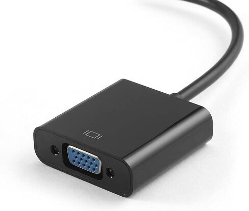 Global Gold-Plated HDMI to VGA Adapter 1080P Full HD - Black in Saudi Arabia