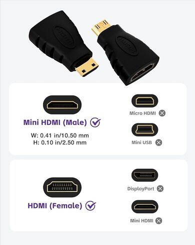 محول HDMI إلى VGA محمول مطلي بالذهب بدقة 1080P Full HD لـ Raspberry Pi - أسود in Saudi Arabia