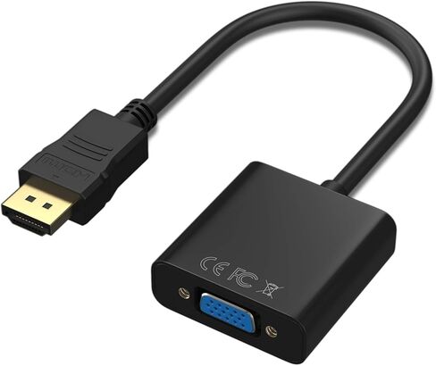 Next-Gen Gold-Plated HDMI to VGA Adapter 1080P Full HD for Raspberry Pi - Black in Saudi Arabia