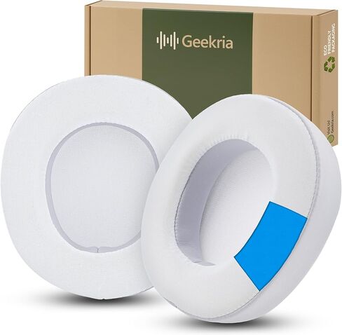 Geekria Sport Cooling-Gel Replacement Ear Pads for SteelSeries Arctis Nova Pro Wired/ Nova1/ 1P/ 1X/ Nova3/ 3P/ 3X/ Nova4/ 4P/ Nova5/ 5P/ 5X/ Nova7/ 7P/ 7X Headphones (White/Grey) in Saudi Arabia