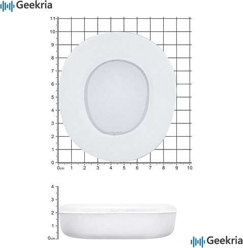 Geekria Sport Cooling-Gel Replacement Ear Pads for SteelSeries Arctis Nova Pro Wired/ Nova1/ 1P/ 1X/ Nova3/ 3P/ 3X/ Nova4/ 4P/ Nova5/ 5P/ 5X/ Nova7/ 7P/ 7X Headphones (White/Grey) in Saudi Arabia