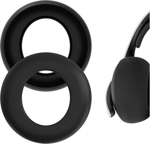 Geekria Silicone Replacement Ear Pads Covers for Sony PlayStation Pulse Elite Headphones, Ear Cushions (Black) in Saudi Arabia