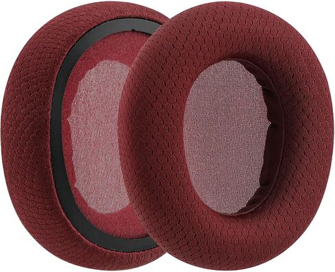 Geekria Comfort Mesh Fabric Replacement Ear Pads for SteelSeries Arctis Nova Pro Wired/ Nova1/ 1P/ 1X/ Nova3/ 3P/ 3X/ Nova4/ 4P/ Nova5/ 5P/ 5X/ Nova7/ 7P/ 7X Headphones Ear Cushions (Red) in Saudi Arabia