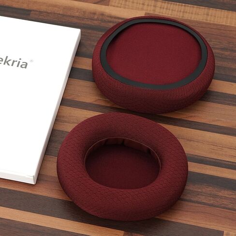 Geekria Comfort Mesh Fabric Replacement Ear Pads for SteelSeries Arctis Nova Pro Wired/ Nova1/ 1P/ 1X/ Nova3/ 3P/ 3X/ Nova4/ 4P/ Nova5/ 5P/ 5X/ Nova7/ 7P/ 7X Headphones Ear Cushions (Red) in Saudi Arabia
