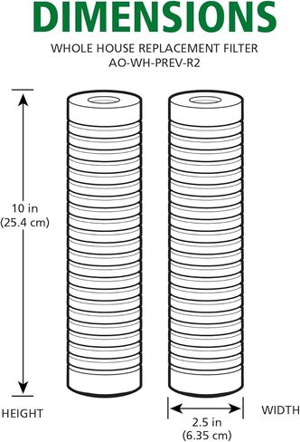 AO Smith AO-WH-PREV-R2-2.5 بوصة استبدال فلتر الرواسب - 5 ميكرون تنقية in Kuwait