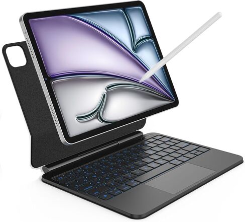 حافظة لوحة مفاتيح مع قلم لجهاز iPad Air 11 بوصة (M4 2026/M3 2025/M2 2024) وiPad Pro 11 بوصة (الجيل الأول/الثاني/الثالث/الجيل الرابع) لوحة مفاتيح على الطراز السحري مع لوحة تتبع لجهاز iPad Air مقاس 10.9 بوصات (الخامس 2022/4 2020) in Kuwait
