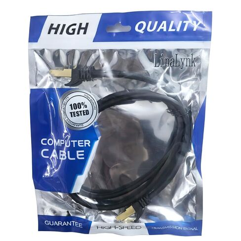 LinaLynk Cat8 Ethernet Cable 1ft – 40Gbps 2000MHz SFTP Shielded, Gold Plated, High Speed, Compatible with Router, PC, Modem in Saudi Arabia