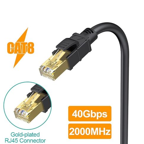 كابل إيثرنت عالي السرعة 26AWG 40 جيجابت في الثانية 2000 ميجا هرتز RJ45 شبكة LAN تصحيح سلك راوتر مودم الألعاب in Kuwait