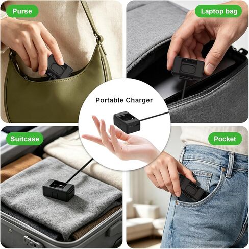 Compatible with Hume Band Charger, Fast Safe Charging Case with USB Cable, Portable Charger Replacement Cable Accessories Charging Dock Station for Hume Health Band, Black in Saudi Arabia