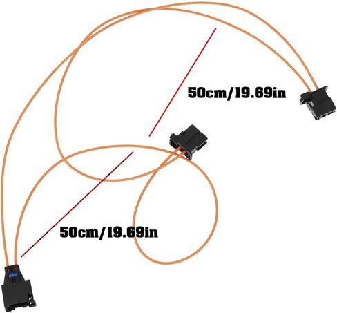 ECSiNG Car Most Fibre Optic Loop Cable Bypass Connector 50cm Compatible with Mercedes Compatible with Porsche in Saudi Arabia