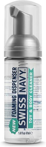 Swiss Navy Premium Toy & Body Foaming Cleaner - 7.5 oz - Body-Safe, Gentle, Dermatologically Tested Cleanser for Toys & Intimate Areas - Safe for Silicone, Rubber & Latex Toys - Lavender Scent in Saudi Arabia
