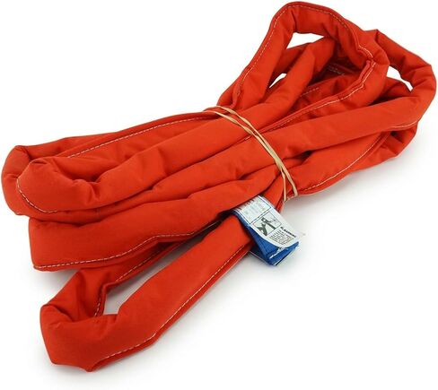 Chenango Supply VR6 8 Foot Endless Round Lifting Sling – USA Made Polyester, 16,800 lb Vertical, 13,440 lb Choker, 33,600 lb Basket – Double-Ply Cover, Orange Poly Round Rigging Sling (8 FT) in Saudi Arabia