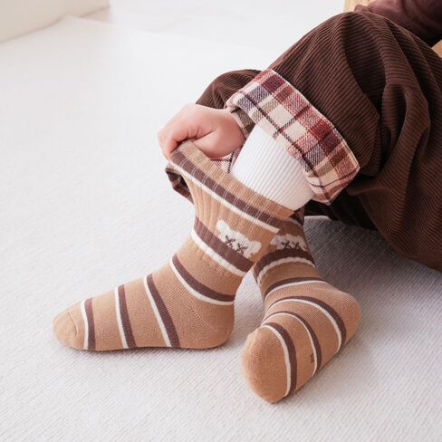 Children's Hiking Socks for Toddlers Boys Girls Winter Warm Thick Insulated Boot Liners Crew 5 Pairs Breathable in Saudi Arabia