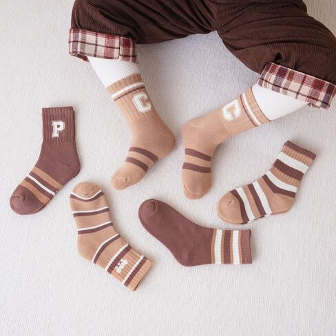 Children's Hiking Socks for Toddlers Boys Girls Winter Warm Thick Insulated Boot Liners Crew 5 Pairs Breathable in Saudi Arabia