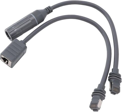 Fafeicy Satellite RJ45 Adapter, 2pcs Rubber Copper Shielded IP68 Proof 1200Mbps Plug and Play, with Grounding Design, for Gen3 Rectangular Satellite Computers Laptops Smart TVs in Saudi Arabia