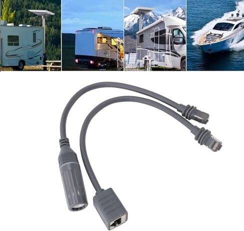 Fafeicy Satellite RJ45 Adapter, 2pcs Rubber Copper Shielded IP68 Proof 1200Mbps Plug and Play, with Grounding Design, for Gen3 Rectangular Satellite Computers Laptops Smart TVs in Saudi Arabia