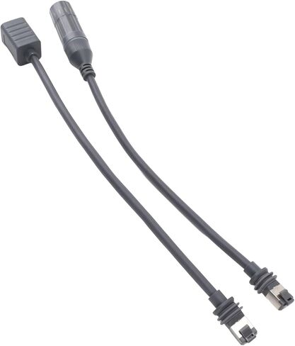 Fafeicy Satellite RJ45 Adapter, 2pcs Rubber Copper Shielded IP68 Proof 1200Mbps Plug and Play, with Grounding Design, for Gen3 Rectangular Satellite Computers Laptops Smart TVs in Saudi Arabia