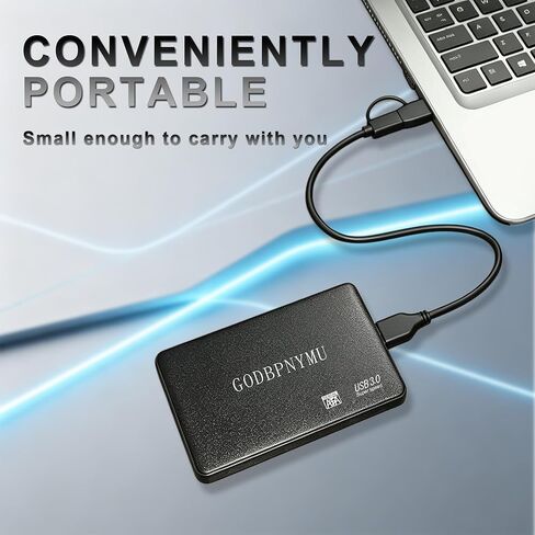 محرك الأقراص الصلبة الخارجي 120 جيجا بايت HDD USB 3.0 وحدة تخزين محمولة للكمبيوتر الشخصي والكمبيوتر المحمول وماك وإكس بوكس ​​وبلاي ستيشن 4 - نقل بيانات عالي السرعة، محرك نسخ احتياطي للصور والموسيقى والملفات in Kuwait