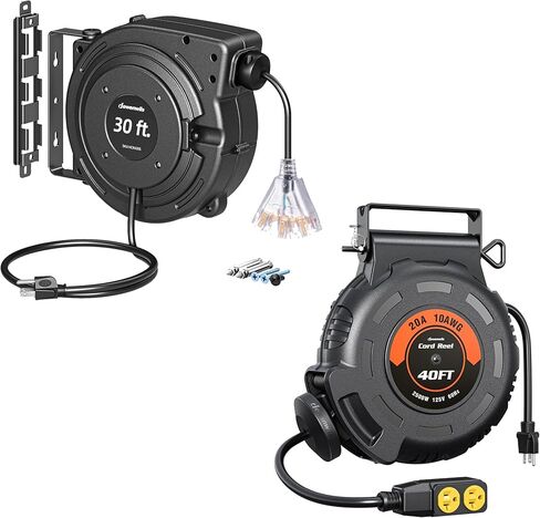 DEWENWILS Retractable Extension Cord Reel, 30 FT & 40 FT Heavy Duty Power Cord in Saudi Arabia