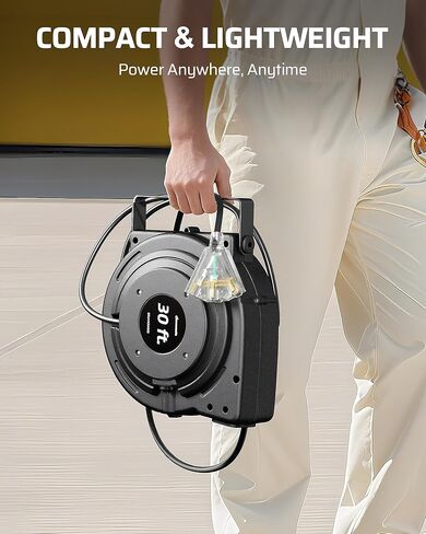 DEWENWILS Retractable Extension Cord Reel, 30 FT & 40 FT Heavy Duty Power Cord in Saudi Arabia