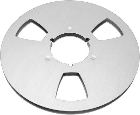 1/4 10.5 Inch Empty Takeup Reel, Empty Takeup Reel 3 Hole Universal Opening Machine Part Stainless Steel Screws for Reel to Reel Tape Player (Silver) in Saudi Arabia