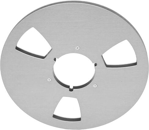 1/4 10.5 Inch Empty Takeup Reel, Empty Takeup Reel 3 Hole Universal Opening Machine Part Stainless Steel Screws for Reel to Reel Tape Player (Silver) in Saudi Arabia