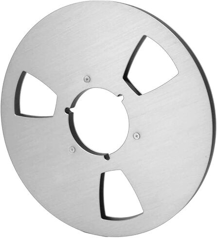 1/4 10.5 Inch Empty Takeup Reel, Empty Takeup Reel 3 Hole Universal Opening Machine Part Stainless Steel Screws for Reel to Reel Tape Player (Silver) in Saudi Arabia