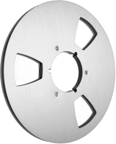 1/4 10.5 Inch Empty Takeup Reel, Empty Takeup Reel 3 Hole Universal Opening Machine Part Stainless Steel Screws for Reel to Reel Tape Player (Silver) in Saudi Arabia