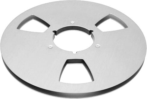 1/4 10.5 Inch Empty Takeup Reel, Empty Takeup Reel 3 Hole Universal Opening Machine Part Stainless Steel Screws for Reel to Reel Tape Player (Silver) in Saudi Arabia