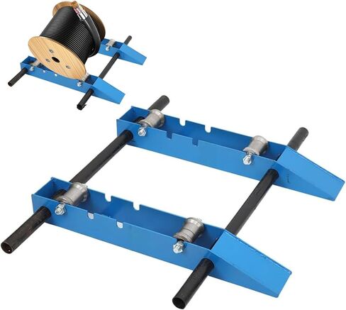 Wire Cable Reel Roller Stand 4400 LBS Heavy Duty Commercial Industrial Grade Steel Wire Dispenser, Reel Unwinder for Cable Reels up to 47'', Wire Reel Caddy for Cord Management in Saudi Arabia