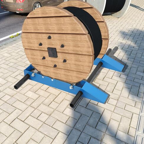 Wire Cable Reel Roller Stand 4400 LBS Heavy Duty Commercial Industrial Grade Steel Wire Dispenser, Reel Unwinder for Cable Reels up to 47'', Wire Reel Caddy for Cord Management in Saudi Arabia