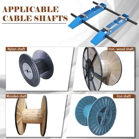 Wire Cable Reel Roller Stand 4400 LBS Heavy Duty Commercial Industrial Grade Steel Wire Dispenser, Reel Unwinder for Cable Reels up to 47'', Wire Reel Caddy for Cord Management in Saudi Arabia