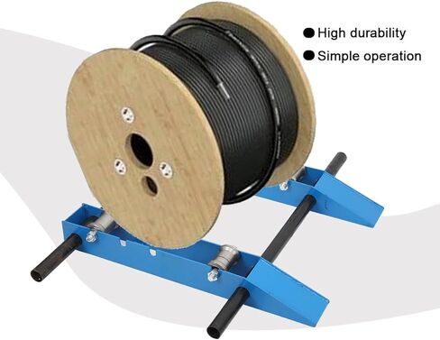 Wire Cable Reel Roller Stand 4400 LBS Heavy Duty Commercial Industrial Grade Steel Wire Dispenser, Reel Unwinder for Cable Reels up to 47'', Wire Reel Caddy for Cord Management in Saudi Arabia