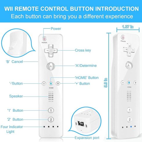 وحدة تحكم SogYupk بديلة لجهاز التحكم عن بعد Wii مع عصا التحكم Nunchaku، متوافقة مع وحدة تحكم Nintendo Wii وWii U، لوحة ألعاب مع غطاء من السيليكون وحزام معصم (مجموعة بيضاء واحدة) (متجددة) in Kuwait