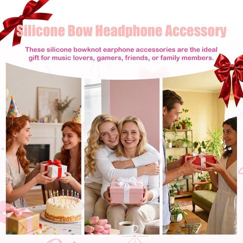 6 Pack Silicone Bow Headphone Accessory, Silicone Headphone Accessory, Headphone Bow Accessories, Easy to Apply, Bow for Headphones in Saudi Arabia