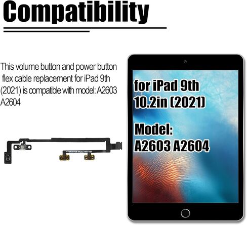 بديل كابل مرن لزر حجم الطاقة لجهاز iPad 9 لجهاز iPad 9 10.2 بوصة 2021 متوافق مع A2603 A2604 in Saudi Arabia
