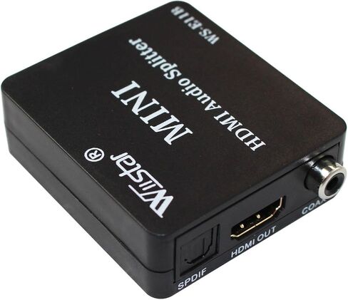 Wiistar HDMI Audio Extractor HDMI to HD and Optical TOSLINK SPDIF Coaxial + 3.5mm Stereo Splitter Converter for DVD HDTV PS4 in Saudi Arabia