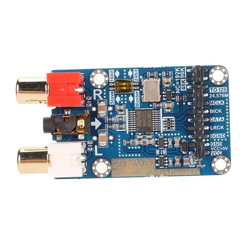 وحدة بطاقة الصوت I2S ADC، لوحة تطوير الوضع الرئيسي 24 بت 192k 96k، جهاز فك ترميز الصوت الرقمي I2S ADC بدون فقدان، 3.5 مم أو إدخال in Saudi Arabia
