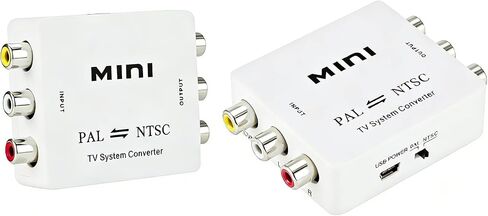 PAL to NTSC/NTSC to PAL Mutual Conversion TV System Converter, Gold-Plated Ports, Compact Design, Used for TV/Computer/Set-top Box/Monitor/Projector in Saudi Arabia