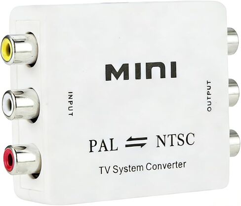 PAL to NTSC/NTSC to PAL Mutual Conversion TV System Converter, Gold-Plated Ports, Compact Design, Used for TV/Computer/Set-top Box/Monitor/Projector in Saudi Arabia