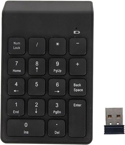 لوحة أرقام لاسلكية، 18 مفتاحًا، لوحة مفاتيح رقمية لجهاز استقبال USB مع هيكل شبه ميكانيكي، للمحاسبين والمطورين والموظفين الماليين in Kuwait