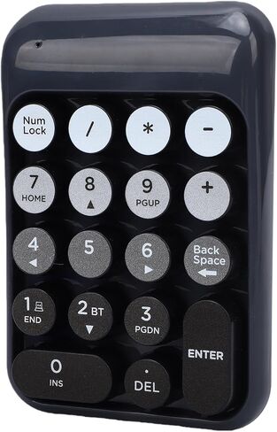Yunseity Wireless Number Pad, 18 Key Numeric Keypad with 2.4G and Bluetooth Connection for Laptop Desktop PC, Soft Quiet Keystrokes Ergonomic Keycaps Fade Legends (Milk Tea Color) in Saudi Arabia