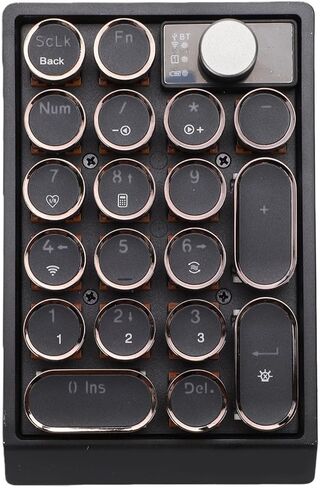 Wireless Number Pad, 19 Keys Hot Swappable Mechanical Numpad with RGB Backlight and Multifunctional Knob, for Laptop Desktop PC in Saudi Arabia
