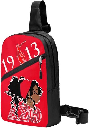 Sling Bag Crossbody Chest Bag for Women, Water-Resistant Lightweight Shoulder Bag with Multi Compartments, Adjustable Strap for Travel Hiking Cycling Work, 12 x 8.3 x 2.5 in in Saudi Arabia