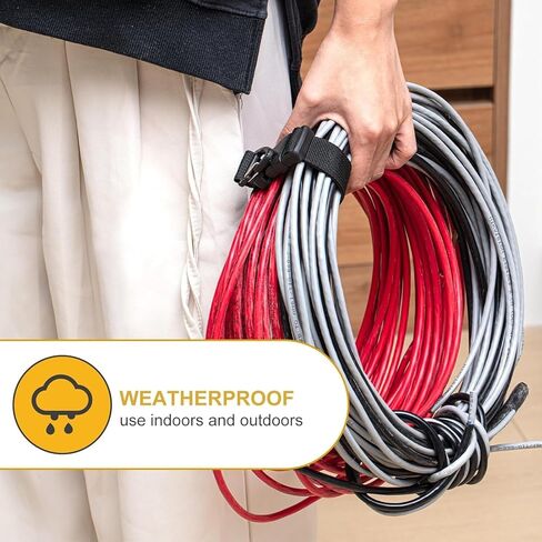 3 Pack 17 Inch Adjustable Extension Cord Holder Organizer with Triangle Buckle Heavy Duty Cable Organizer Versatile Tools Storage Strap Holder for Garage Storage Organization Supplies in Saudi Arabia
