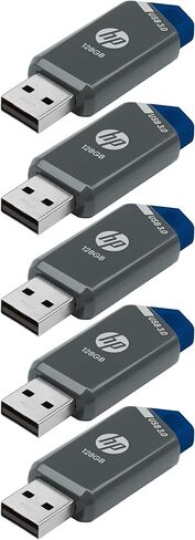محرك أقراص فلاش HP 128GB x900w USB 3.0، تخزين ومشاركة يومي ومتقدم، النوع A، أجهزة الكمبيوتر، أجهزة الكمبيوتر المحمولة، أجهزة الكمبيوتر المكتبية، وحدة تخزين محمولة موثوقة، متينة، مثالية للمحترفين والمستخدمين العاديين، 5 عبوات in Saudi Arabia