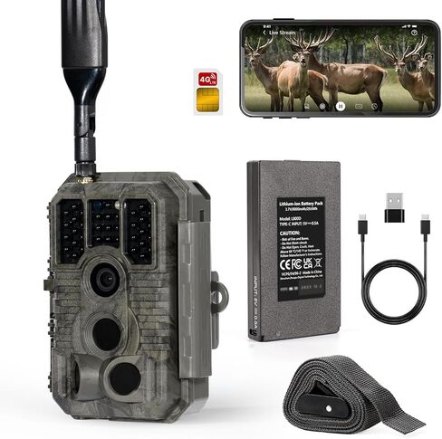 GardePro X60 Pro Max Cellular Trail Camera (Non‑WiFi), 32GB Built-in Memory, Live View, Instant Alerts, 8000mAh Battery, Shared Data Plan, No-Glow Night Vision, Motion Detection in Saudi Arabia